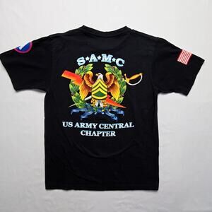 SAMC Sergeant Audie Murphy Club Shirt Marines Military Medium Black Graphic Tee
